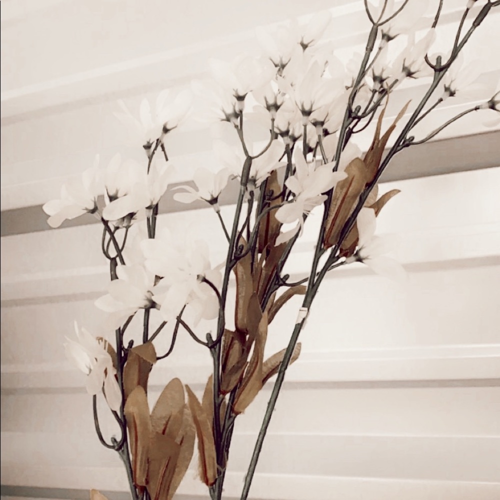 faux fake white flower decor